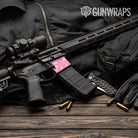 Bandana Pink White AR 15 Mag Well Gun Skin Vinyl Wrap