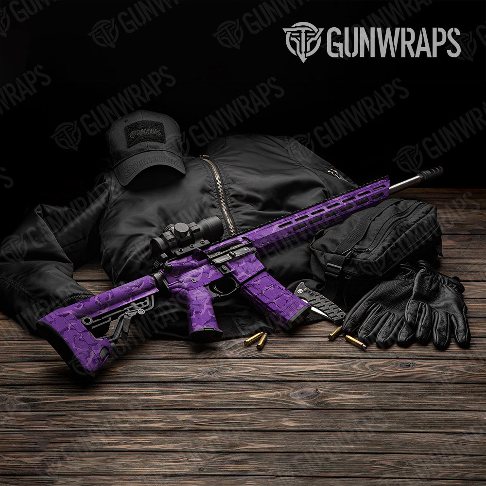 Battle Storm Elite Purple Camo AR 15 Gun Skin Vinyl Wrap