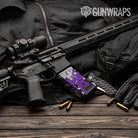 Broken Plaid Purple Camo AR 15 Mag Gun Skin Vinyl Wrap
