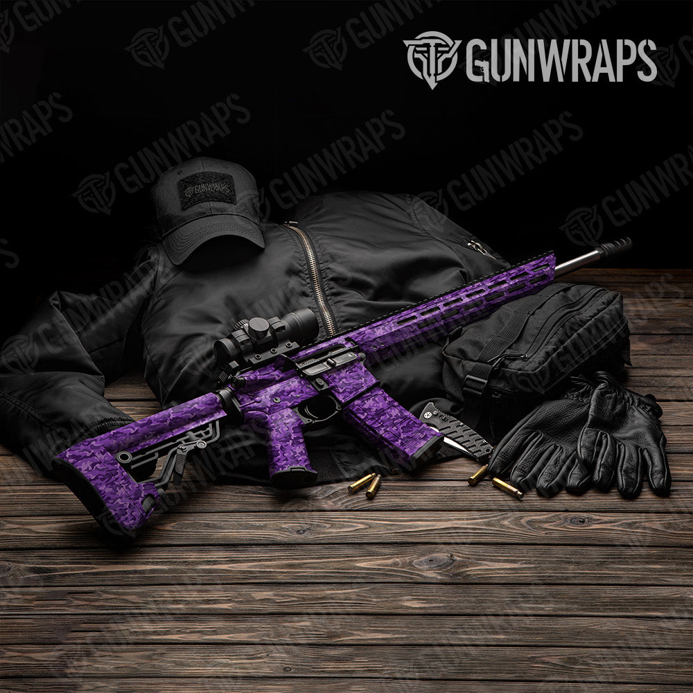 Classic Elite Purple Camo AR 15 Gun Skin Vinyl Wrap