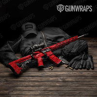 Classic Elite Red Camo Gun Skin Vinyl Wrap for AR 15