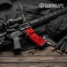 Classic Elite Red Camo AR 15 Mag & Mag Well Gun Skin Vinyl Wrap