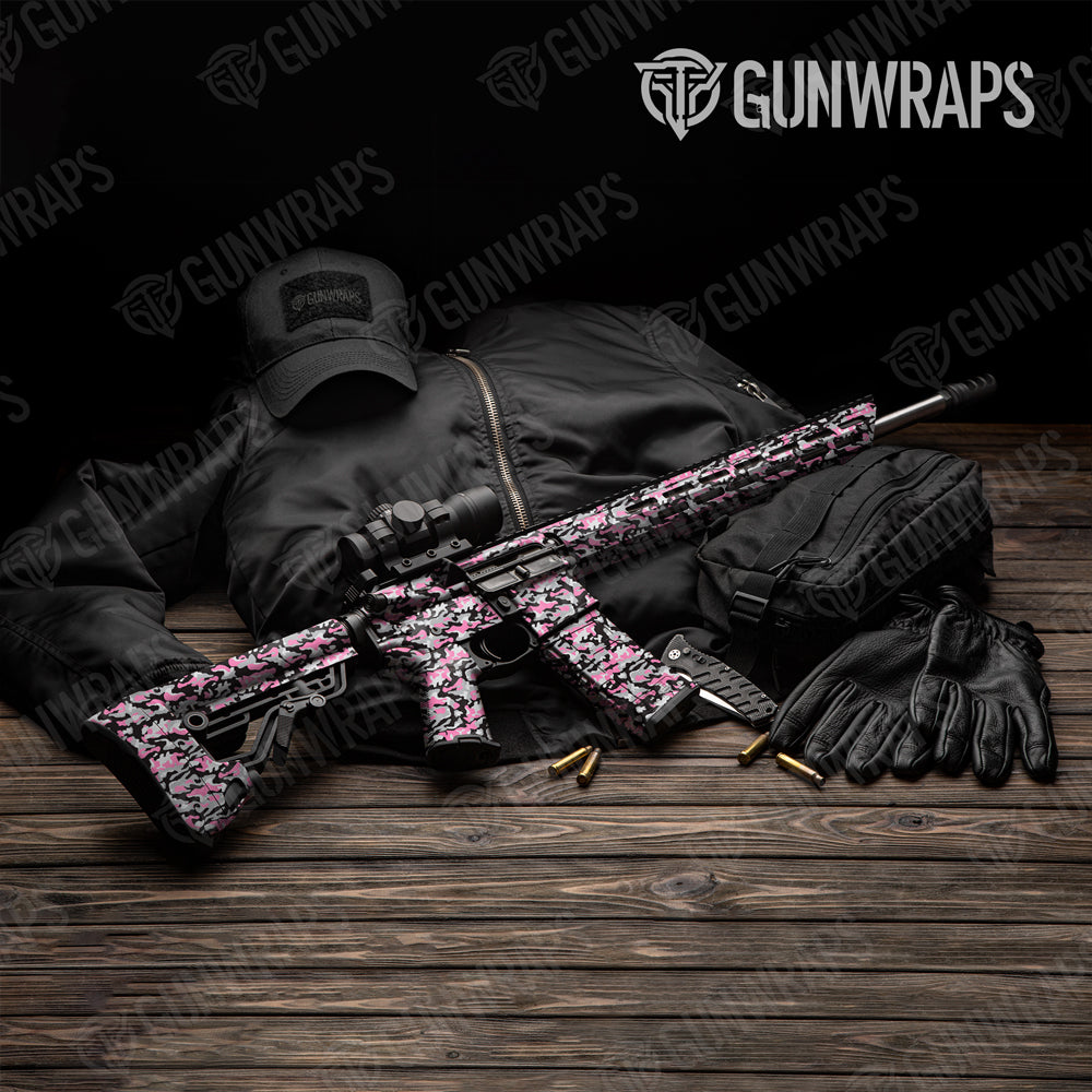 Classic Pink Tiger Camo AR 15 Gun Skin Vinyl Wrap
