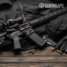 Cumulus Elite Black Camo AR 15 Mag Well Gun Skin Vinyl Wrap