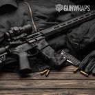 Cumulus Elite Black Camo AR 15 Mag & Mag Well Gun Skin Vinyl Wrap