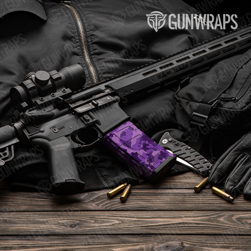 Cumulus Elite Purple Camo AR 15 Mag Gun Skin Vinyl Wrap