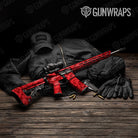 Cumulus Elite Red Camo AR 15 Gun Skin Vinyl Wrap