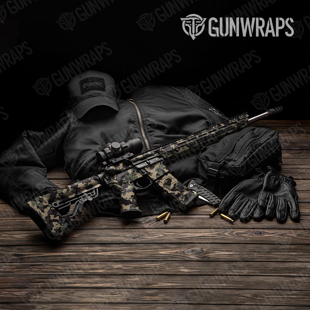 Cumulus Militant Charcoal Camo AR 15 Gun Skin Vinyl Wrap