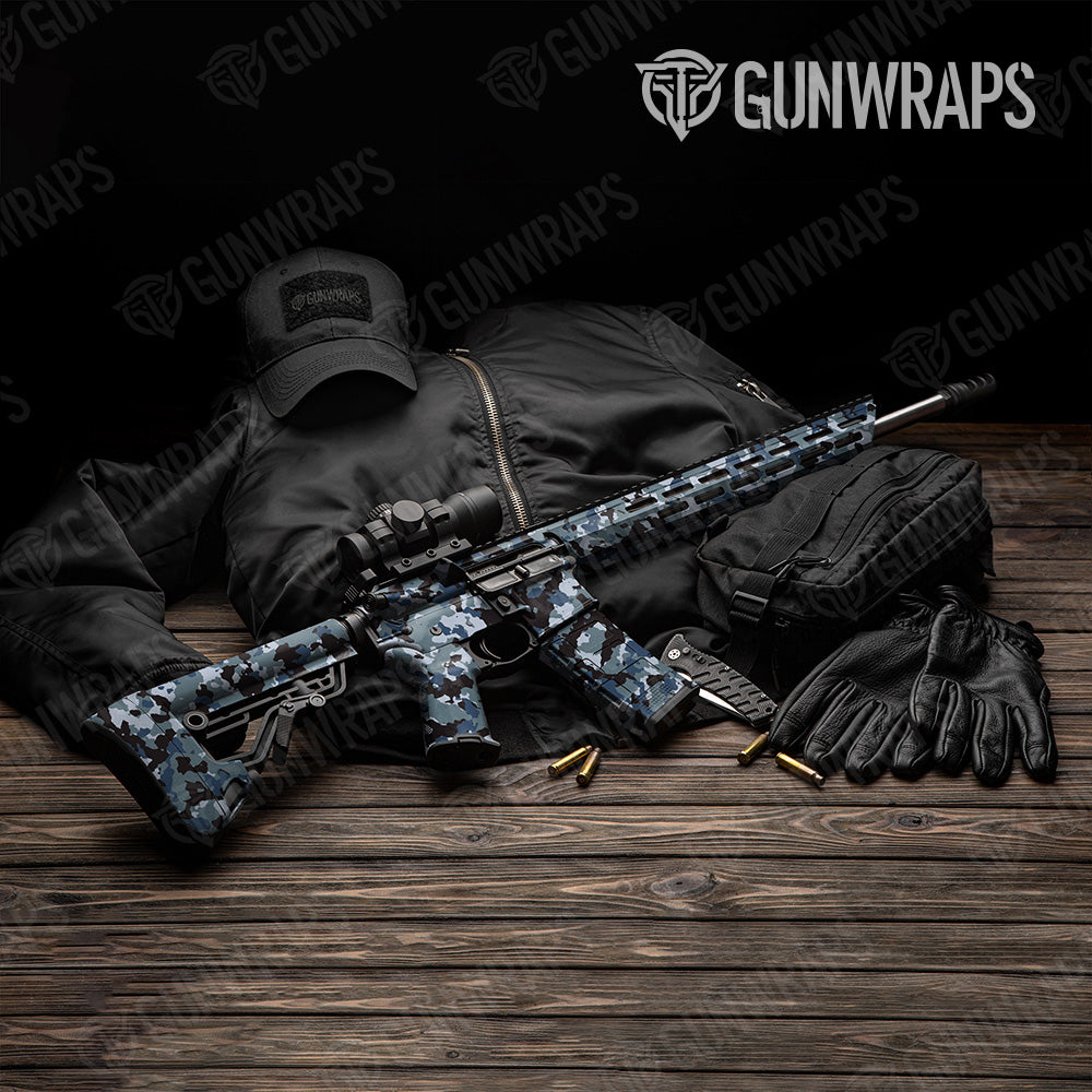 Cumulus Navy Camo AR 15 Gun Skin Vinyl Wrap