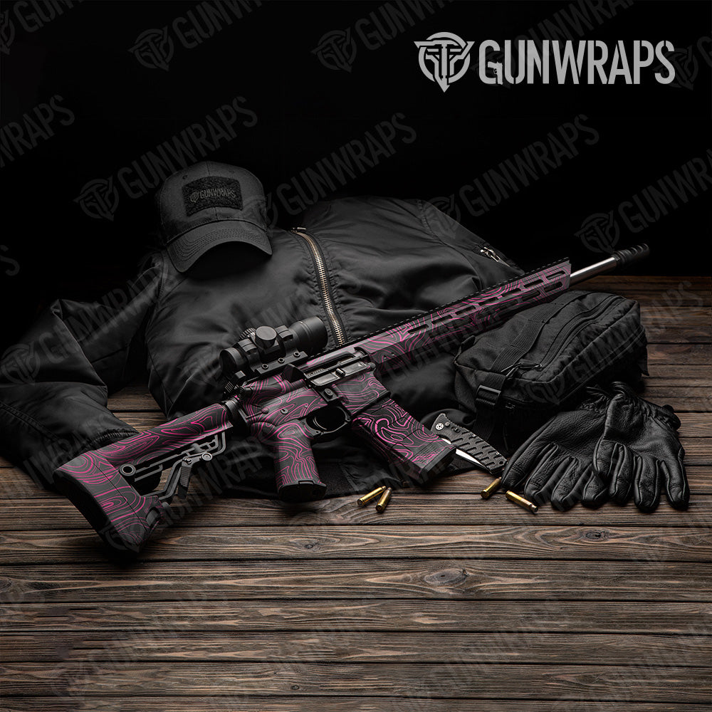 Damascus Magenta AR 15 Gun Skin Vinyl Wrap