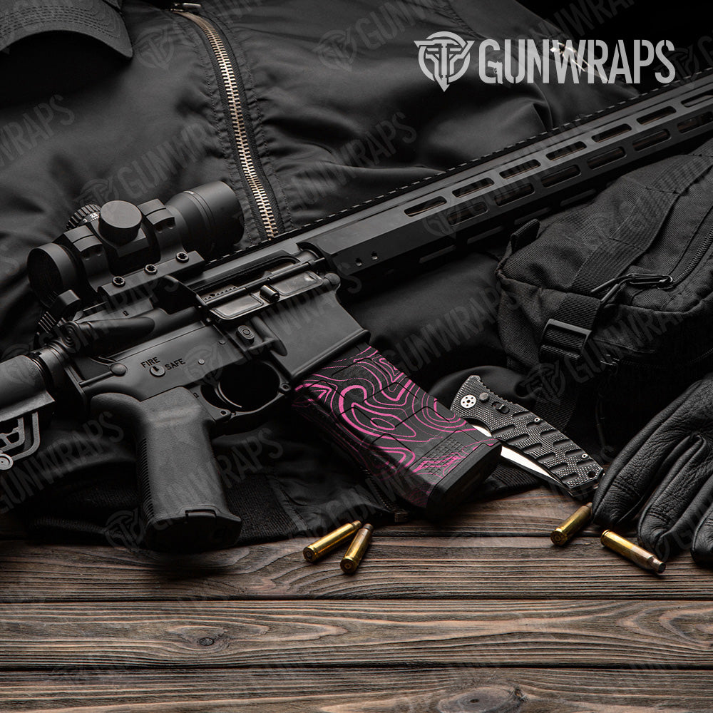 Damascus Magenta AR 15 Mag Gun Skin Vinyl Wrap