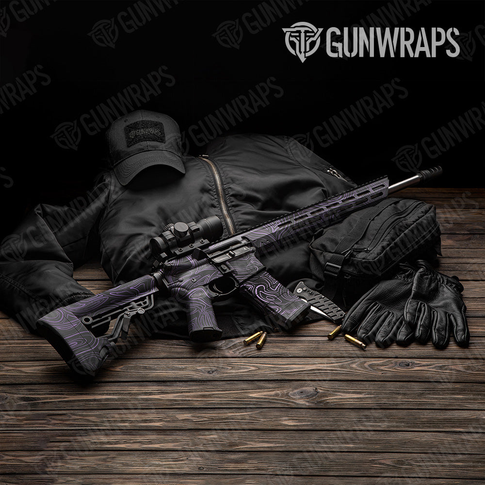 Damascus Purple AR 15 Gun Skin Vinyl Wrap
