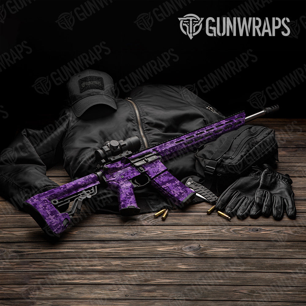 Digital Elite Purple Camo AR 15 Gun Skin Vinyl Wrap