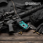 Digital Tiffany Blue Tiger Camo AR 15 Mag Gun Skin Vinyl Wrap