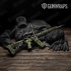 Erratic Army Green Camo AR 15 Gun Skin Vinyl Wrap