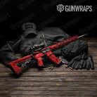 Erratic Elite Red Camo AR 15 Gun Skin Vinyl Wrap