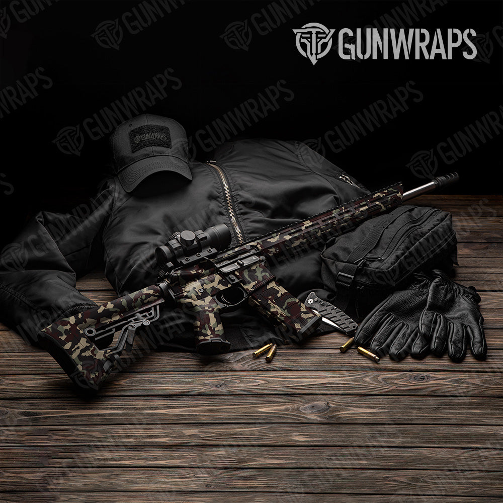Erratic Militant Blood Camo AR 15 Gun Skin Vinyl Wrap