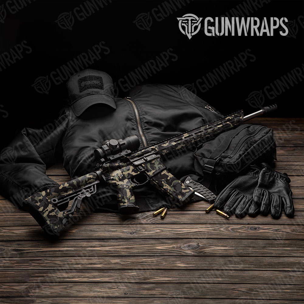 Erratic Militant Charcoal Camo AR 15 Gun Skin Vinyl Wrap