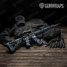 Erratic Navy Camo AR 15 Gun Skin Vinyl Wrap