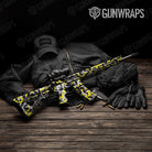 Erratic Yellow Tiger Camo AR 15 Gun Skin Vinyl Wrap
