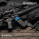 Kryptek Blue Lightning Camo AR 15 Mag Well Gun Skin Vinyl Wrap