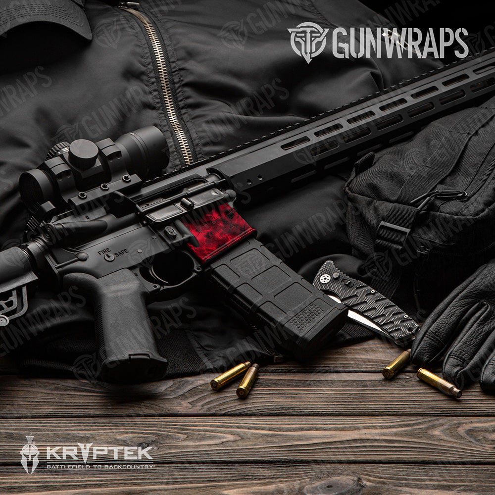 Kryptek Diablo Camo AR 15 Mag Well Gun Skin Vinyl Wrap
