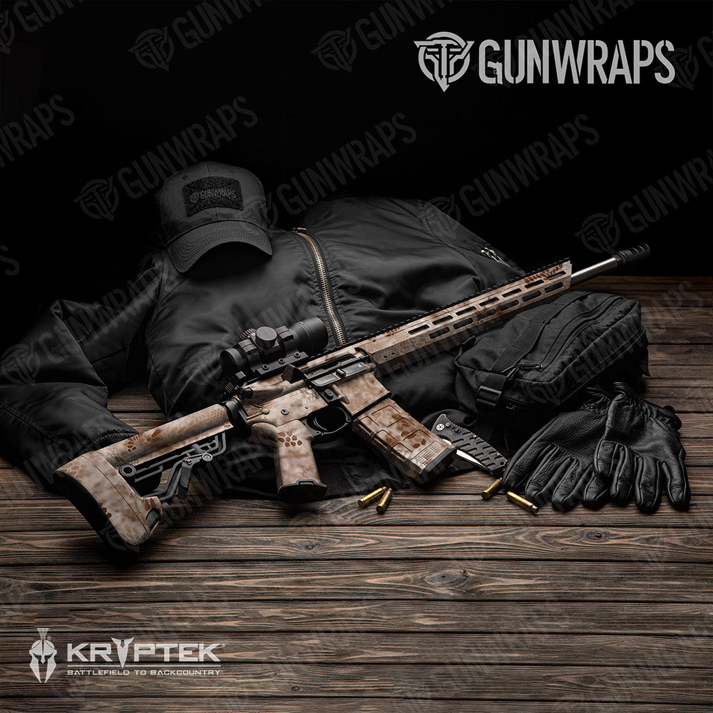 AR 15 Kryptek Nomad Camo Gun Skin Vinyl Wrap