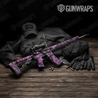 Nature Dry Grassland Pink Camo AR 15 Gun Skin Vinyl Wrap