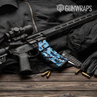 Ragged Baby Blue Camo AR 15 Mag & Mag Well Gun Skin Vinyl Wrap