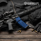 Ragged Elite Blue Camo AR 15 Mag & Mag Well Gun Skin Vinyl Wrap