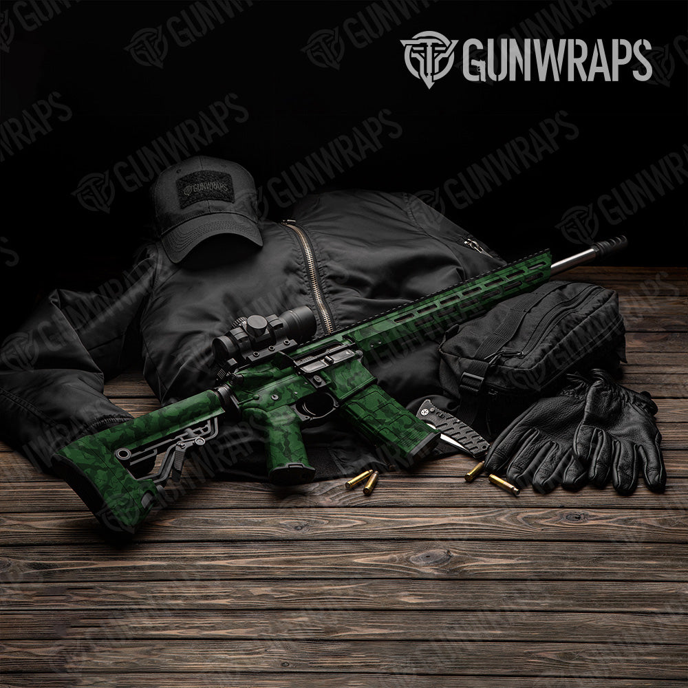 Ragged Elite Green Camo AR 15 Gun Skin Vinyl Wrap