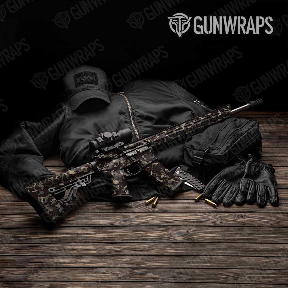 Ragged Militant Blood Camo AR 15 Gun Skin Vinyl Wrap