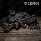 Ragged Militant Red Camo AR 15 Gun Skin Vinyl Wrap