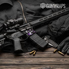 Ragged Purple Tiger Camo AR 15 Mag Well Gun Skin Vinyl Wrap