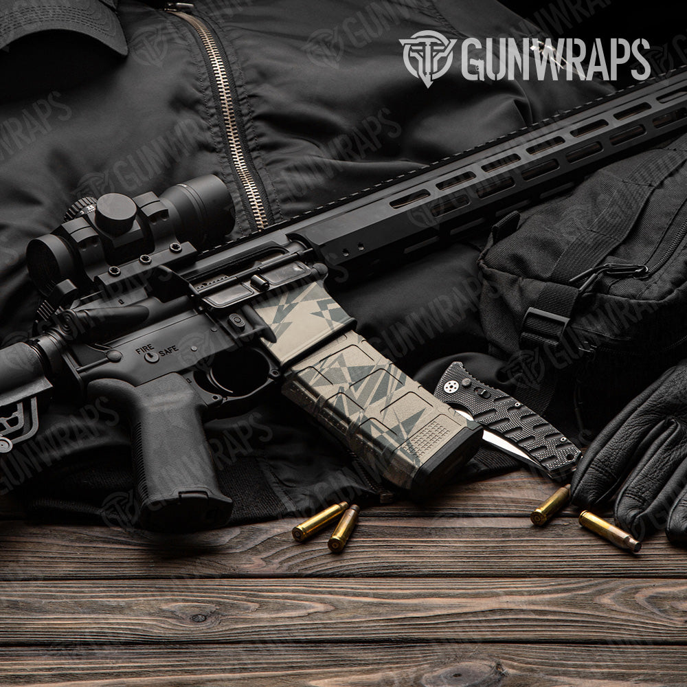 Sharp Army Camo AR 15 Mag & Mag Well Gun Skin Vinyl Wrap