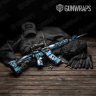 Sharp Baby Blue Camo AR 15 Gun Skin Vinyl Wrap