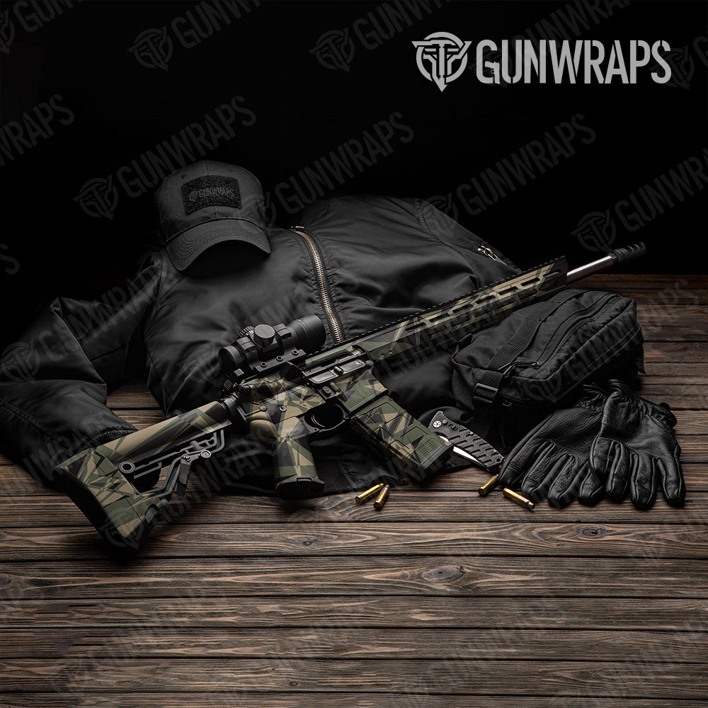 Sharp Militant Charcoal Camo AR 15 Gun Skin Vinyl Wrap