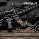 Sharp Militant Yellow Camo AR 15 Mag Gun Skin Vinyl Wrap