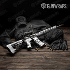 Sharp Snow Camo AR 15 Gun Skin Vinyl Wrap