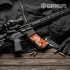 Sharp Orange Tiger Camo AR 15 Mag Gun Skin Vinyl Wrap