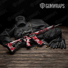 Sharp Red Tiger Camo AR 15 Gun Skin Vinyl Wrap