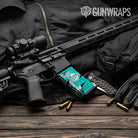 Sharp Tiffany Blue Tiger Camo AR 15 Mag Gun Skin Vinyl Wrap