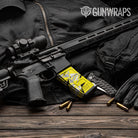 Sharp Yellow Tiger Camo AR 15 Mag Gun Skin Vinyl Wrap