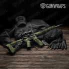 Shattered Army Green Camo AR 15 Gun Skin Vinyl Wrap