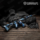 Shattered Baby Blue Camo AR 15 Gun Skin Vinyl Wrap