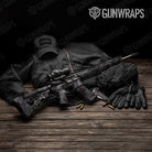 Shattered Elite Black Camo AR 15 Gun Skin Vinyl Wrap