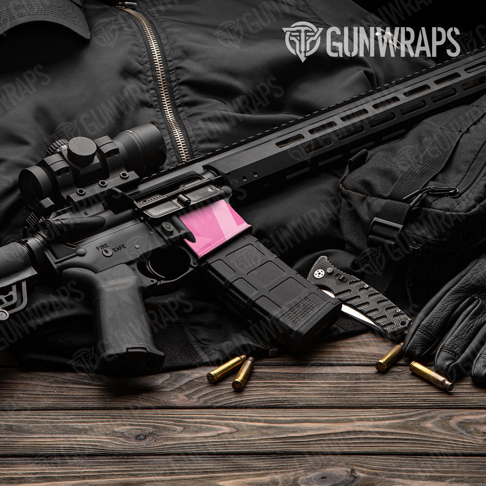 Shattered Elite Pink Camo AR 15 Mag Well Gun Skin Vinyl Wrap