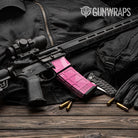 Shattered Elite Pink Camo AR 15 Mag & Mag Well Gun Skin Vinyl Wrap