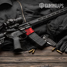 Shattered Elite Red Camo AR 15 Mag Well Gun Skin Vinyl Wrap