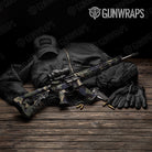 Shattered Militant Blue Camo AR 15 Gun Skin Vinyl Wrap